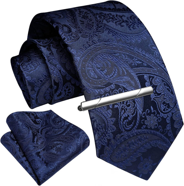 Paisley Tie Handkerchief Clip - 03 WHITE