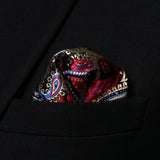 Paisley Bow Tie & Pocket Square - D-RED/BLUE