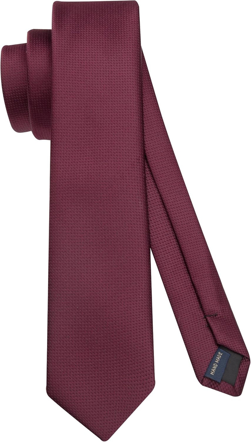 Solid 2.4' Skinny Formal Tie - BURGUNDY