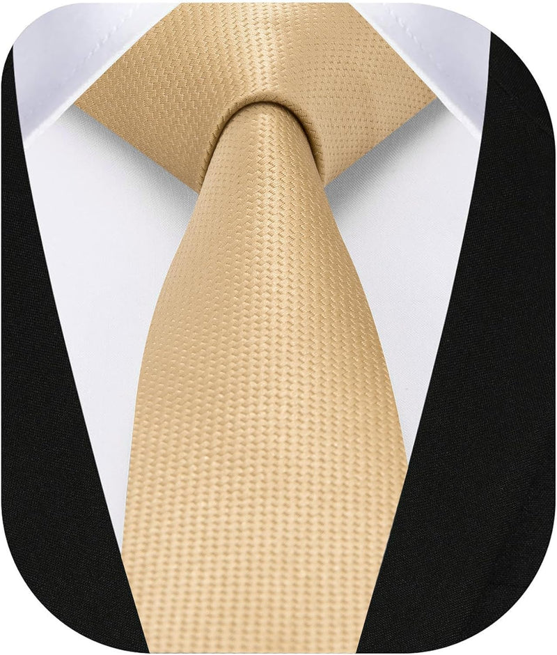 Solid 2.4' Skinny Formal Tie - CHAMPAGNE-01