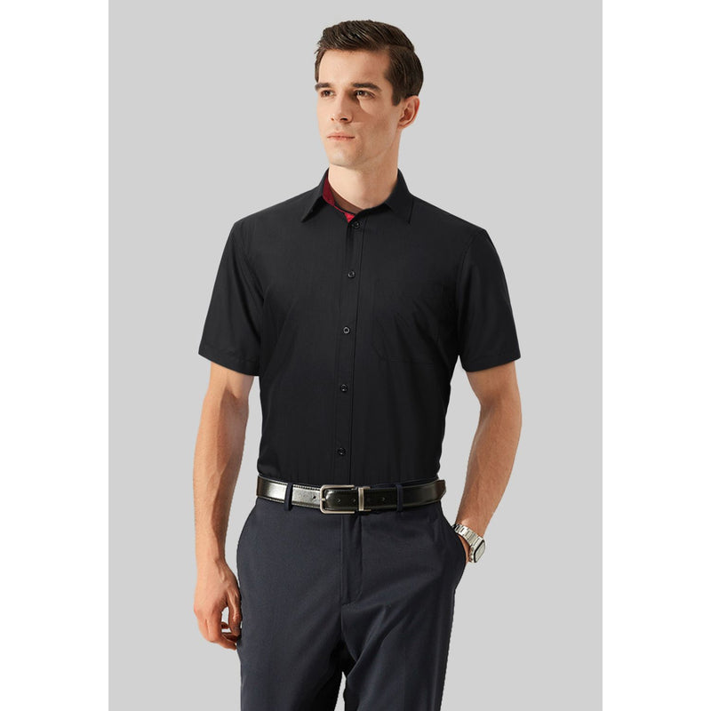 Men's Short Sleeve with Pocket - B1-BLACK R 