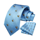 Bee Tie Handkerchief Set - SKY BLUE 