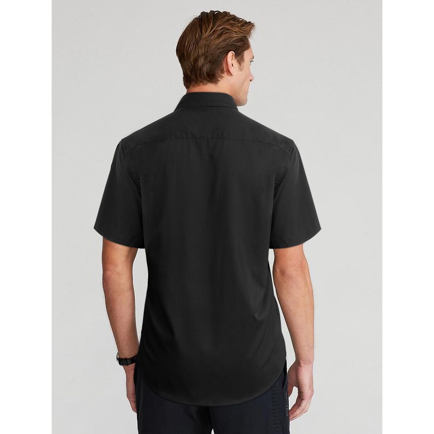 Men's Short Sleeve with Pocket - A1-BLACK