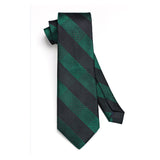 Plaid Tie Handkerchief Set - A-BLACK GREY