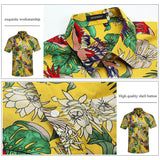 Funky Hawaiian Shirts with Pocket - YELLOW
