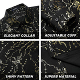 Shiny Luxury Dress Shirt - TJ-BLACK 