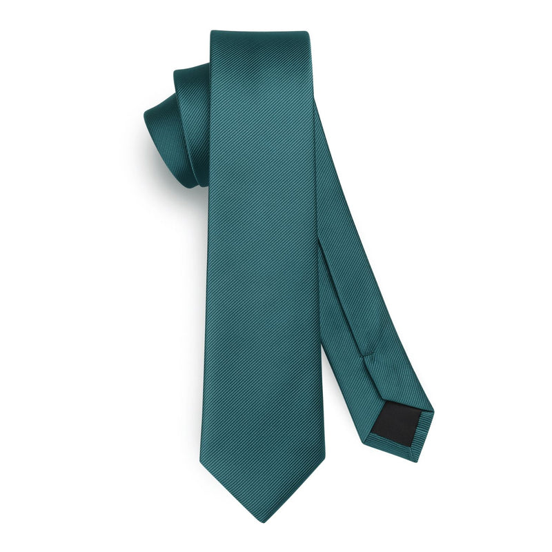 Solid 2.17'' Skinny Formal Tie - C1-GREEN 