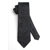 Paisley Tie Handkerchief Set - 03A-BLACK