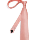 Stripe Tie Handkerchief Cufflinks - A02-PEACH 