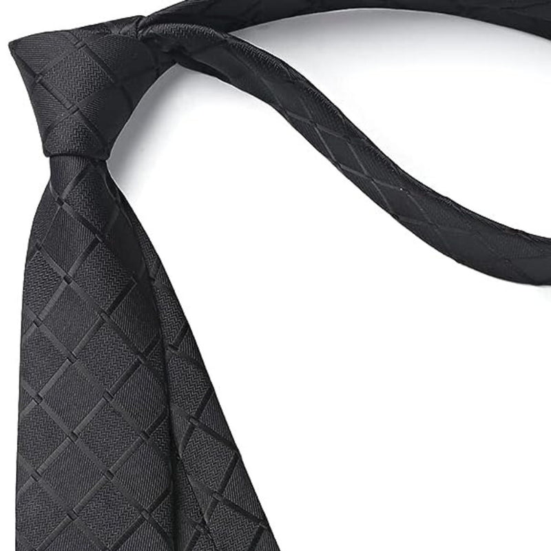 Plaid 2.17'' Skinny Formal Tie - A- BLACK