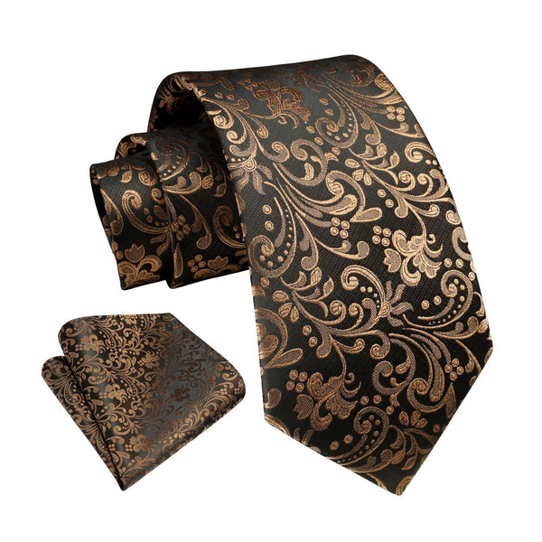 Paisley Tie Handkerchief Set - 37 GOLD