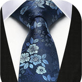 Floral 2.17' Skinny Formal Tie - B- BLUE