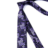 Floral 2.17'' Skinny Formal Tie - C-PURPLE