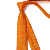 Paisley 2.17'' Skinny Formal Tie - B- ORANGE