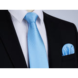 Houndstooth Tie Handkerchief Cufflinks - C- BLUE