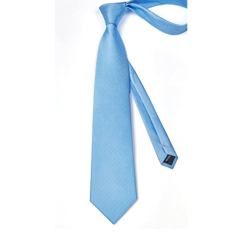 Houndstooth Tie Handkerchief Cufflinks - C- BLUE
