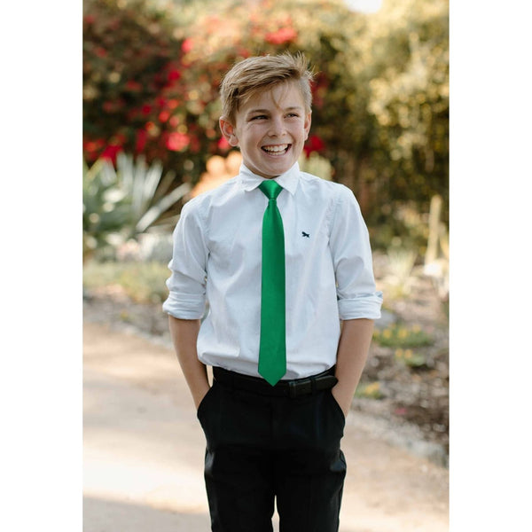 Boy's Solid Pre-Tie Necktie - G-GREEN