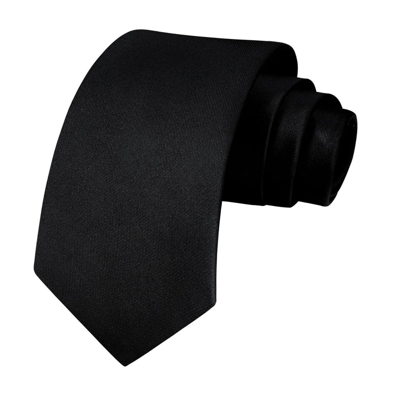 Solid 3.4'' Formal Tie - BLACK