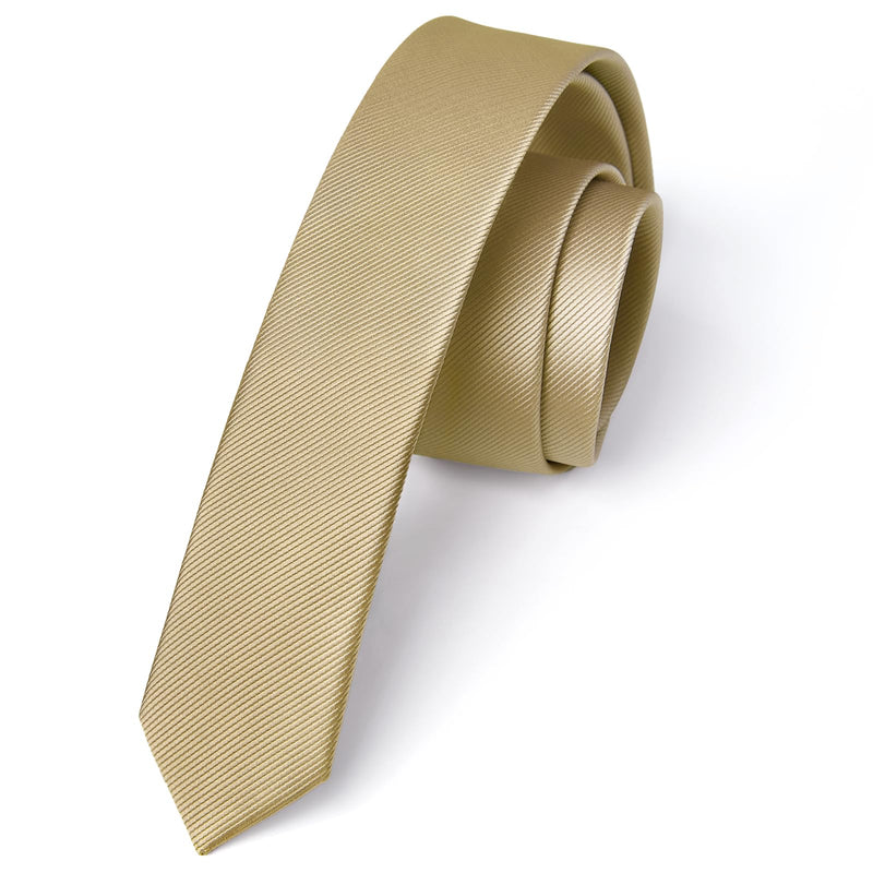 Solid 1.58'' Skinny Formal Tie - CHAMPAGNE