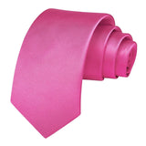 Solid 3.4'' Formal Tie - HOT PINK 2