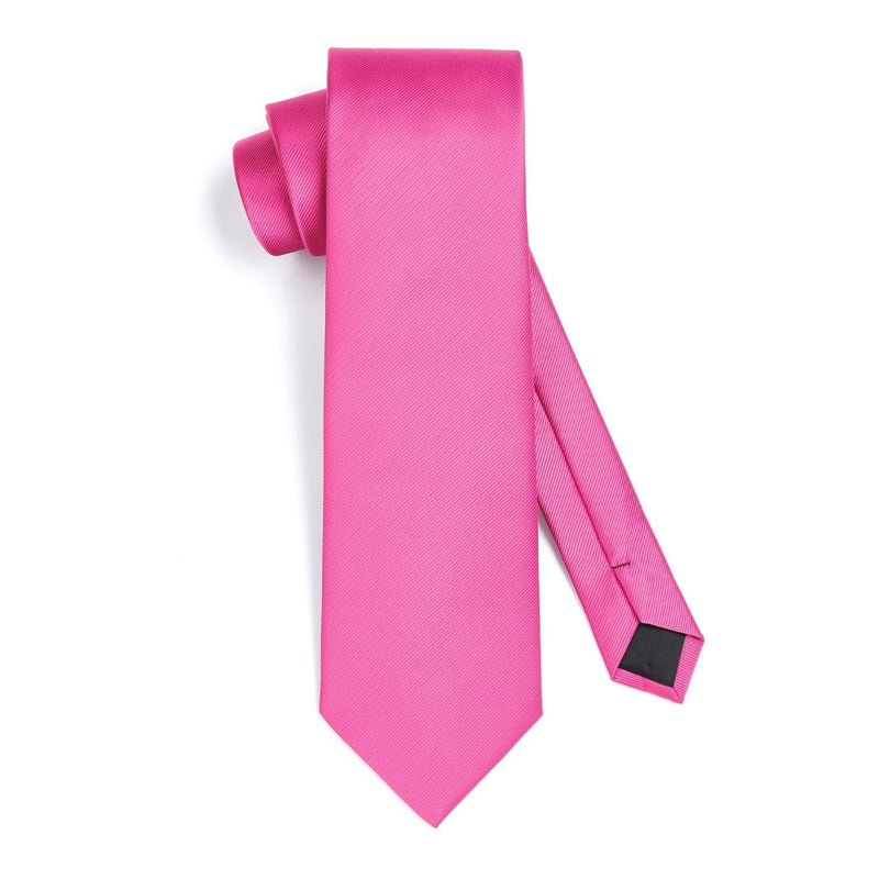 Solid 3.4'' Formal Tie - HOT PINK 2