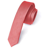 Solid 1.58'' Skinny Formal Tie - CORAL PINK