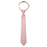 Hisdern Boys' Classic Adjustable Black Pre-Tied Necktie