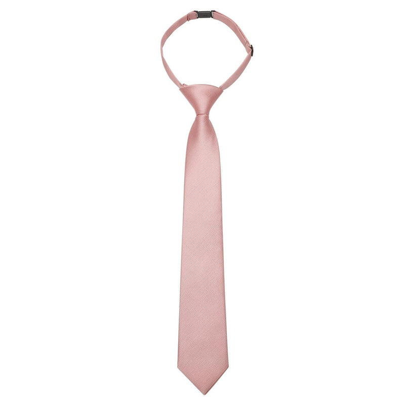 Hisdern Boys' Classic Adjustable Black Pre-Tied Necktie