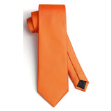 Solid Tie Handkerchief Set - O-ORANGE