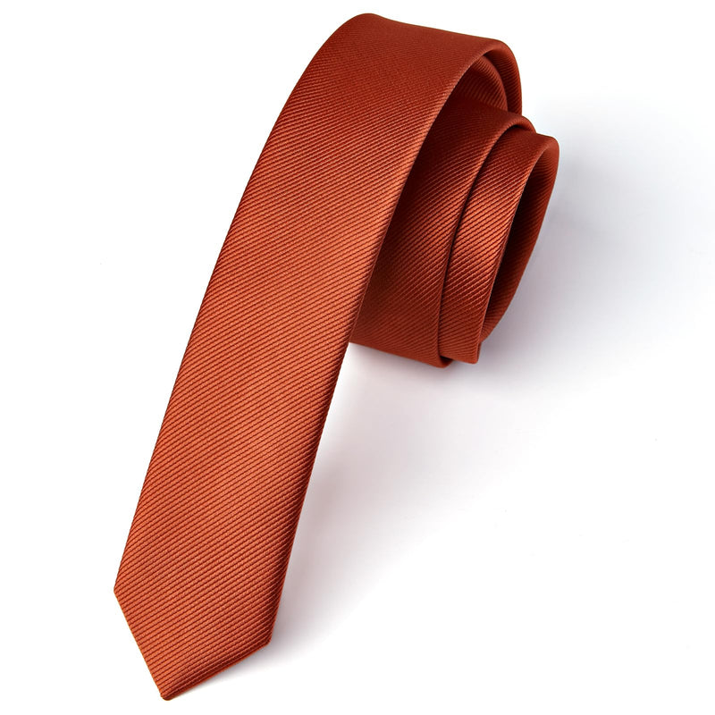 Solid 1.58'' Skinny Formal Tie - BURNT ORANGE