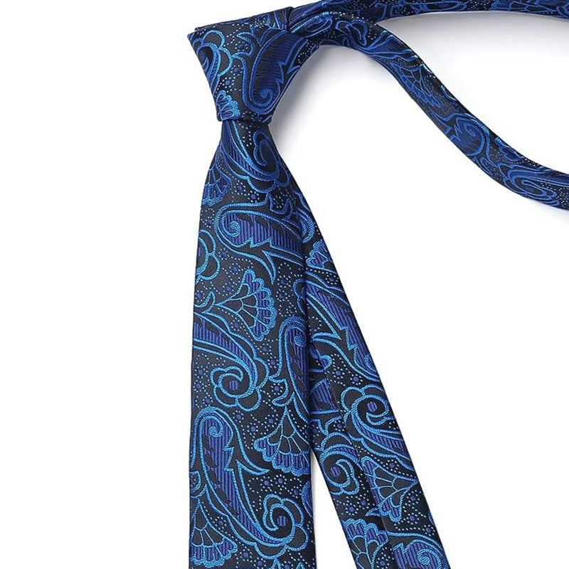 Paisley 2.17'' Skinny Formal Tie - B- BLUE