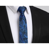 Paisley 2.17'' Skinny Formal Tie - B- BLUE