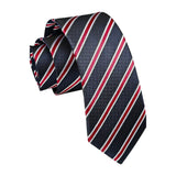 Stripe 2.17' Skinny Formal Tie - D- BLUE/RED