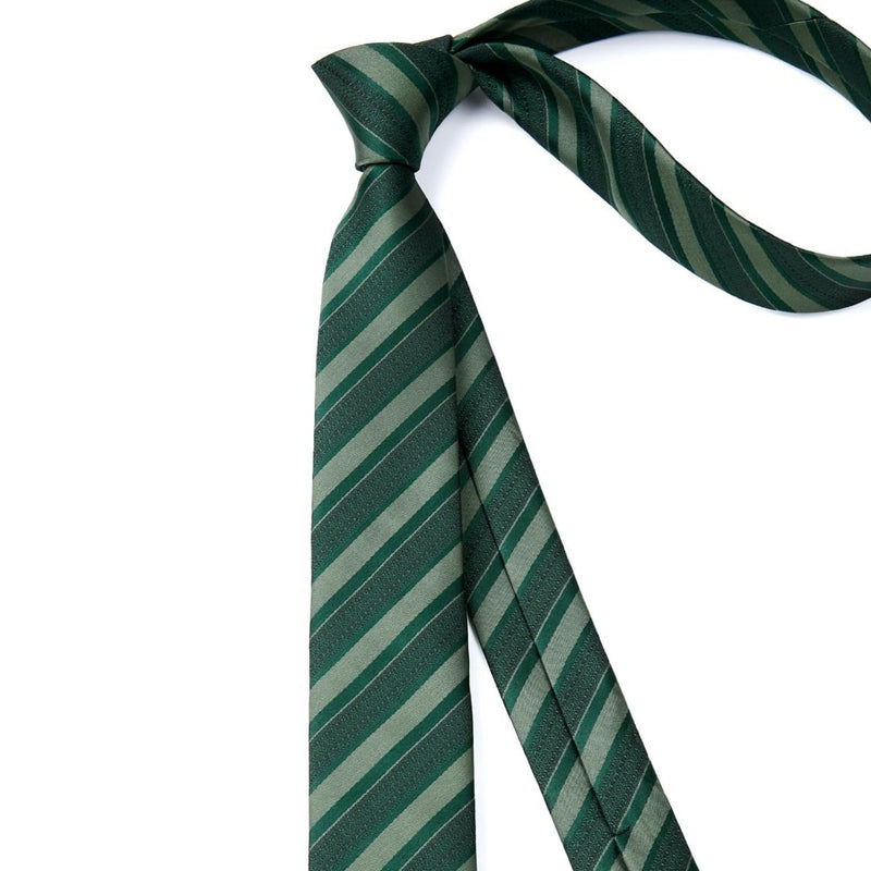 Stripe 2.17' Skinny Formal Tie - D-GREEN