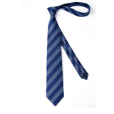 Stripe Tie Handkerchief Set - 27 NAVY BLUE