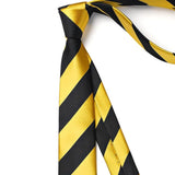 Stripe 2.17' Skinny Formal Tie - D- YELLOW/BLACK