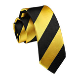 Stripe 2.17' Skinny Formal Tie - D- YELLOW/BLACK