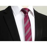 Stripe 2.17' Skinny Formal Tie - D-BURGUNDY