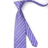 Stripe Tie Handkerchief Cufflinks - PURPLE