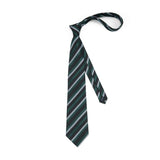 Stripe Tie Handkerchief Cufflinks - C-02 GREEN BLACK