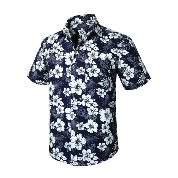 Funky Hawaiian Shirts with Pocket - A-A NAVY