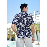 Funky Hawaiian Shirts with Pocket - A-A NAVY