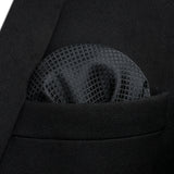 Plaid Bow Tie & Pocket Square Sets - BLACK 