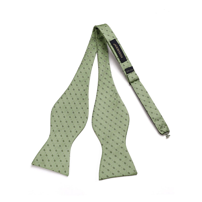 Floral Bow Tie & Pocket Square - B-06 SAGE GREEN