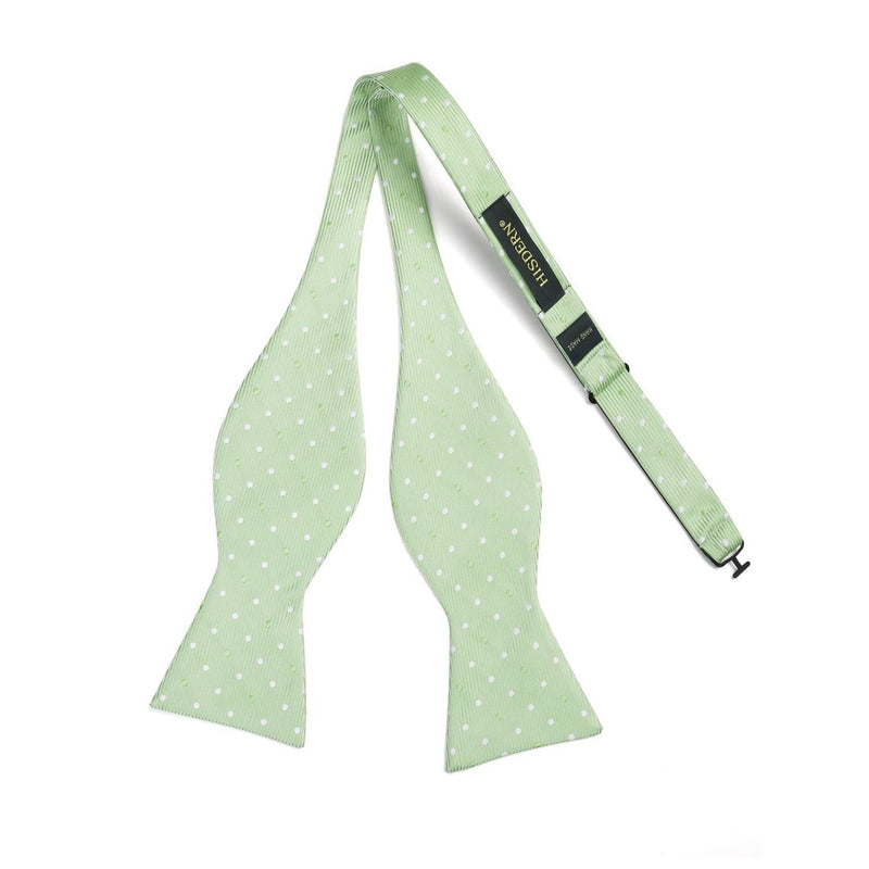 Polka Dots Bow Tie & Pocket Square - 03-GREEN/WHITE