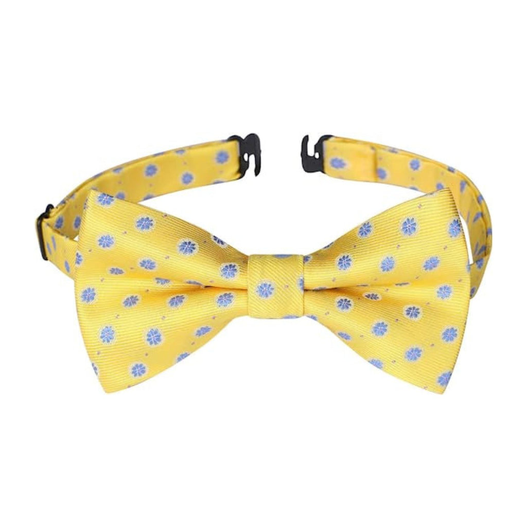 Yellow Polkadot Pre-tied Bowtie