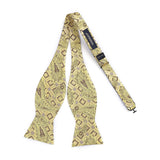 Paisley Floral Bow Tie & Pocket Square - A-B GOLD