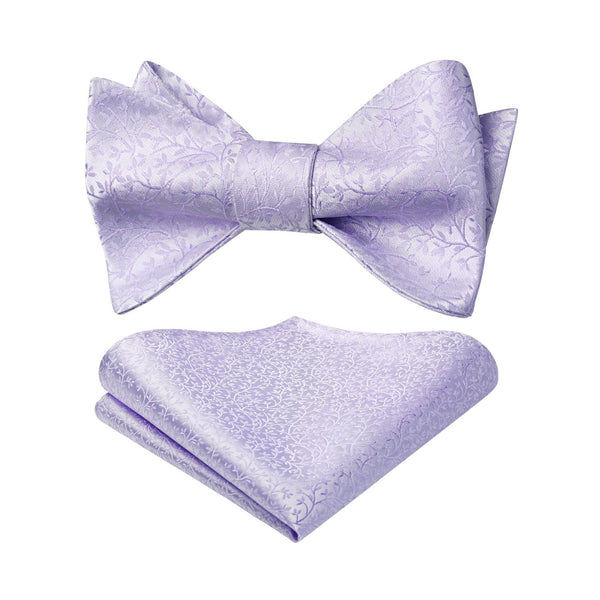 Floral Bow Tie & Pocket Square - A-LAVENDER