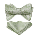 Floral Bow Tie & Pocket Square - SAGE GREEN-1