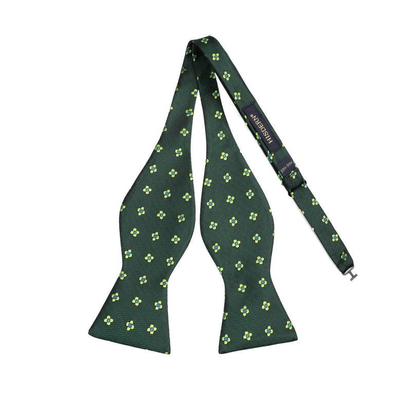 Floral Bow Tie & Pocket Square - G2-EMERALD GREEN